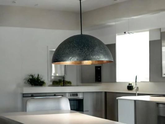 Luxury handcrafted black patina copper pendant light - island kitchen lighting fixture - farmhouse light chandelier - handmade copper light