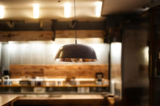 Handmade Hammered Copper Dome Pendant Light | Rustic Industrial Hanging Lamp / Kitchen Island Light Farmhouse Lighting