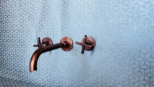 Copper brass Vintage Wall mounted bathroom faucet -Antique Style Copper - Brass Sink Faucet