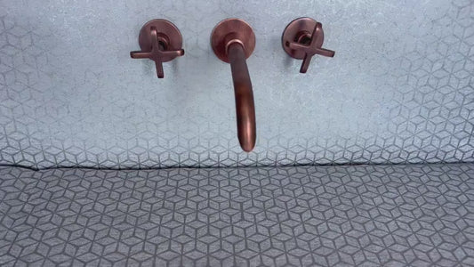 Copper brass Vintage Wall mounted bathroom faucet -Antique Style Copper - Brass Sink Faucet